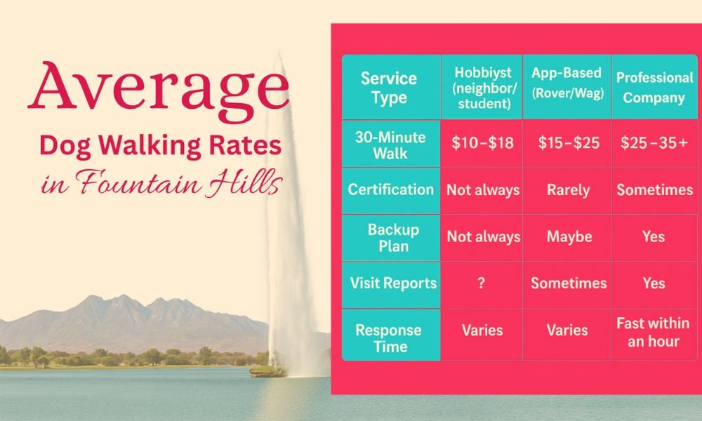 Walking Rates in Fountain Hills, AZ What You’re Really Paying For